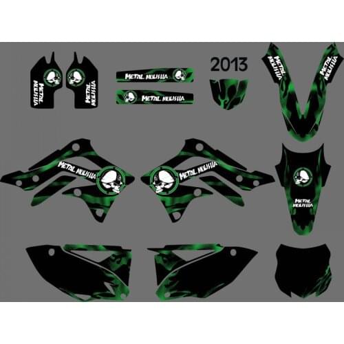 0397 Motorcycle New Team Graphics Background Decal Sticker Kit For Kawasaki KX450F KXF450 KX 450F KXF 450 2013 Game Gift
