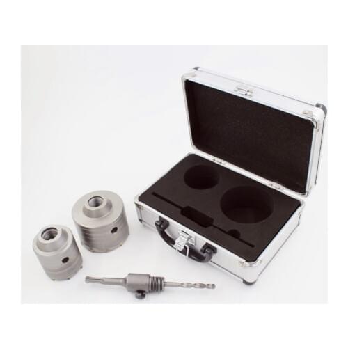 1 Set Sds Plus 60mm 80mm Concrete Hole Saw Electric Hollow Core Drill Bit Shank 110Mm Cement Stone Wall Air Conditioner Alloy