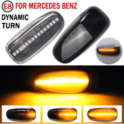 2ps For Mercedes E-Class W210 C-Class W202 W208 R170 Dynamic LED Blinker Side Marker Turn Signal Light Lamp