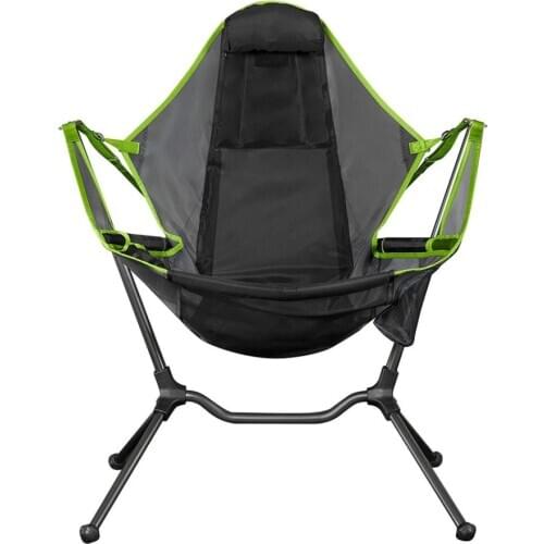 21.65*6.30*6.30inPortable Camping Chair Folding Rocking Fishing Chair with Pillow for Outdoors Travel Breathable and Comfortable