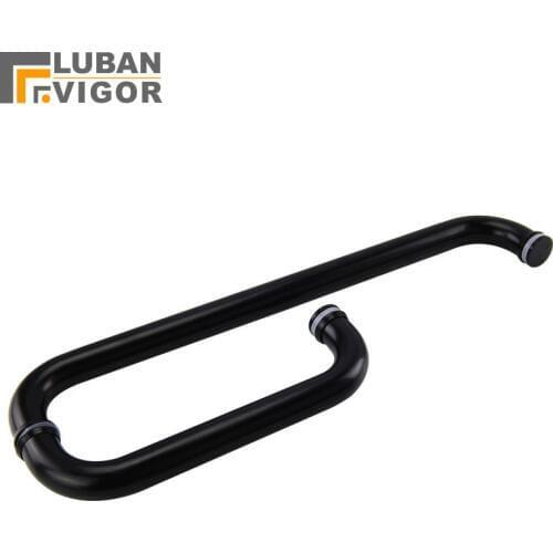 304 Stainless steel bathroom shower handle,Black paint,Hole distance 425mm x 225m,Never fade strong sturdy,bathroom hardware