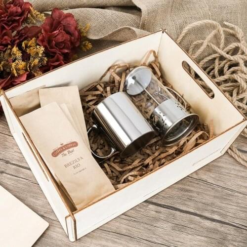 Filter Coffee Gift Set in Wooden Box for Mothers Gift Set FREE SHİPPİNG