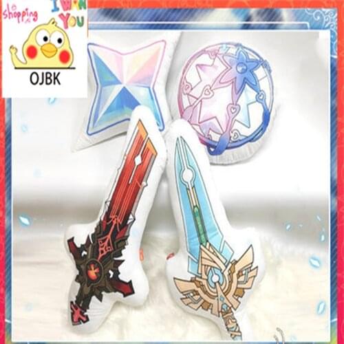GENSHIN IMPACT Animation Weapon Props Shape Pillow/Cushion, Beautiful And Environmentally Friendly, Not Easy To Deform