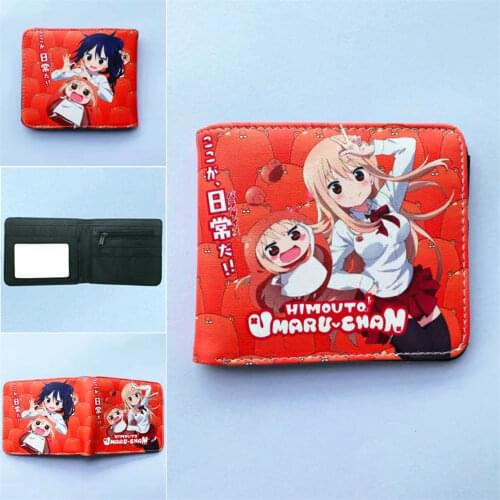 PU Wallet Anime Himouto! Umaru-chan Casual Coin Pocket Bifold Short Photo Card Holder Layers Teenager Women Cartoon Purses