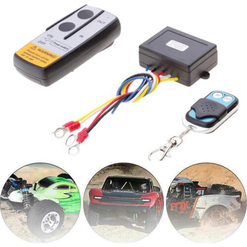 12V 50ft Car Smart Winch Wireless Remote Control Switch Set Universal Indicator Light For UTV ATV SUV Jeep Truck Trailer 2019