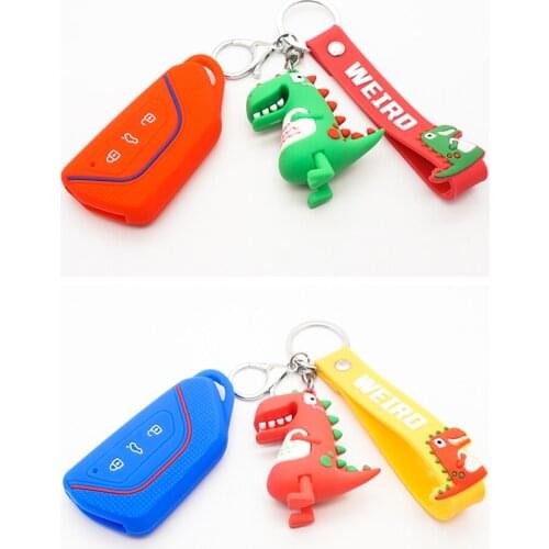 Xinyuexin 2021 2020 silicone key case cover holder for Skoda Octavia 8 A8 Octavia IV for VW Golf 8 VAG group for Seat Leon MK4