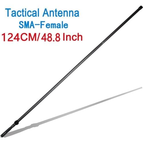 ABBREE SMA Female 124CM Dual Band 144/430MHz Foldable CS Tactical Antenna UV-5R For Baofeng UV-82 AR-F8 Two Way Radio