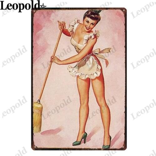 Sexy Beauty Metal Tin Plate Girl Vintage Poster Tin Plate Bar Club Family Wall Decoration 20X30Cm