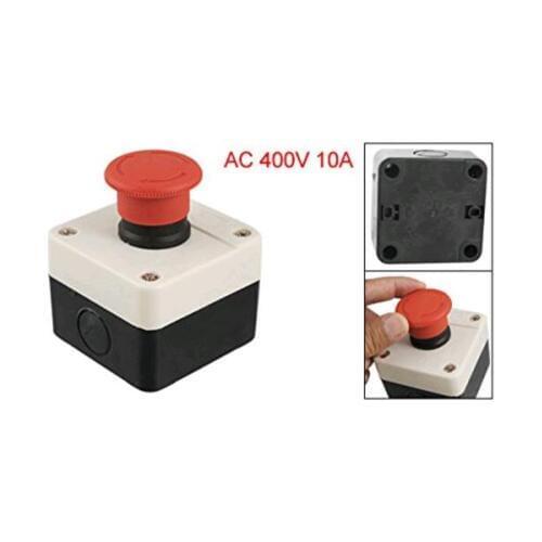 Red Sign Mushroom Emergency Stop Push Button Switch Station 1 NC Normally Closed XB2-BS542