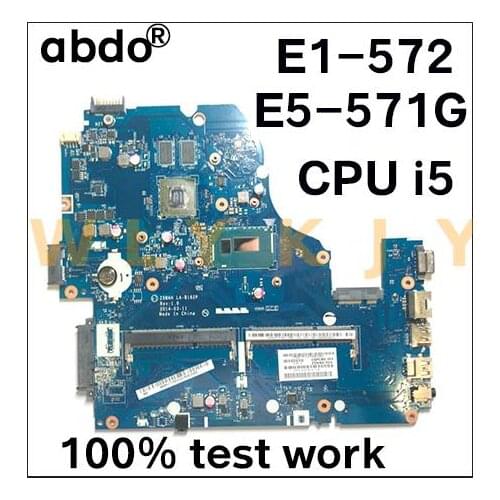 For ACER E1-572 V3-572G E5-531 E5-571G laptop motherboard nbmlc11004 LA-B162P LA-B991P CPU I5 4210U GPU GT820/GT840 100% test OK