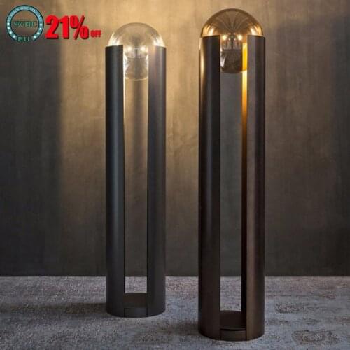 Nordic minimalist living room LED floor lamp postmodern hotel clubhouse cafe lights bedroom bedside vertical study lighting