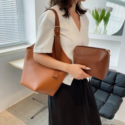 Fashion Shoulder Shopping Bag Retro Tote Women Totes Female designer Leather white simpl large cheap handbags 2021 womens brand