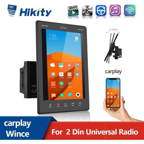 Hikity 9.5" Carplay 2 Din RDS Buletooth Multimedia Player Mirror Link Universal 2 Din Autoradio For Hyundai Nissian Toyota Lada