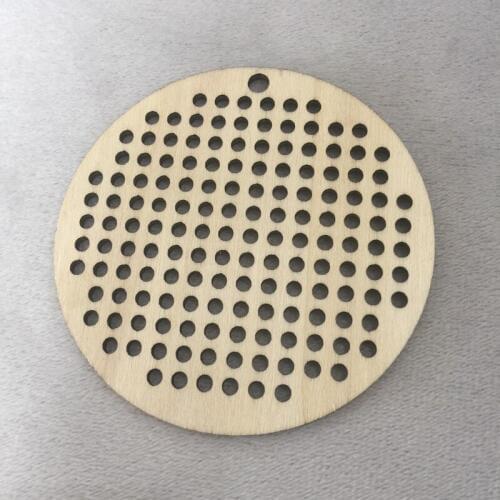 80mm wood circle cross stitch kit blank wood crafts