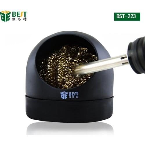 Soldering Iron Tips Cleaner Copper Wire With Stand Set Welding Desoldering Solder Iron Tip Dross Cleaning Steel Ball Mesh Filter