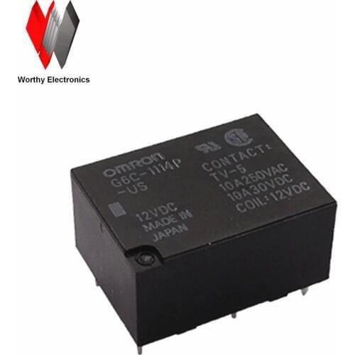 Wholesale 10pcs/lot relay G6C-1114P-US-12VDC
