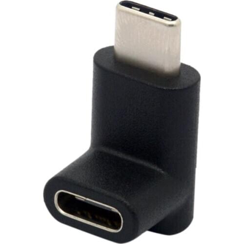 90 Degree Type C Adapter, USB C Male to Female Adapter Upward and Downward Angled USB-C Adaptor USB 3.1 Type-C Connector