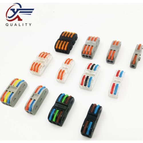 PTC-222 Wo Electrical Wiring Terminal Household Wire Connectors Fast Terminals For Connection Of Wires Lamps SPL-2/3/4 LSA-1 Go