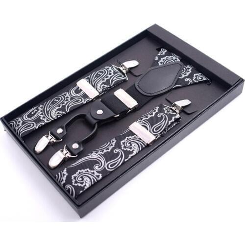 JIERKU Suspender Mans Braces 4Clips Suspensorio N Trousers Strap riem Father/Husbands Gift CRBD4C1107