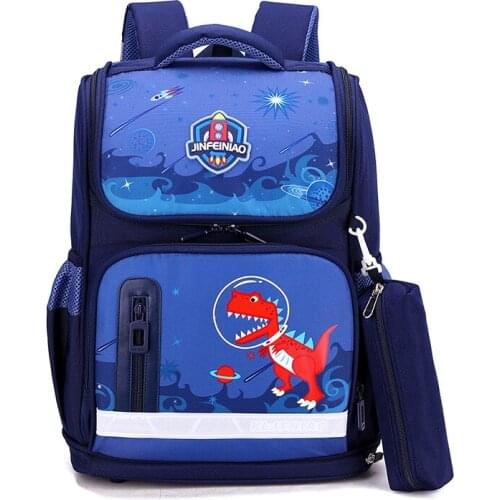 Elementary School Bags Toddler Bookbags Lightweight Durable Mochilas Escolar Boys Orthopedics Backpacks Kids Dinosaur print