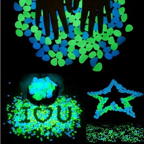 50pcs Glow In The Dark Garden Pebbles Glow Stones Rocks for Walkways Garden Path Patio Lawn Garden Yard Decor Luminous Stones