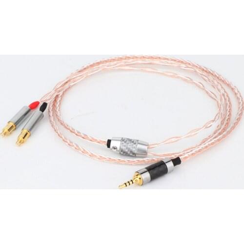 High Quality 8Cores 4 Wires PTFE OCC Braided Headphone Upgrade Cable With 2.5mm/3.5mm/4.5mm To AP2000Ti
