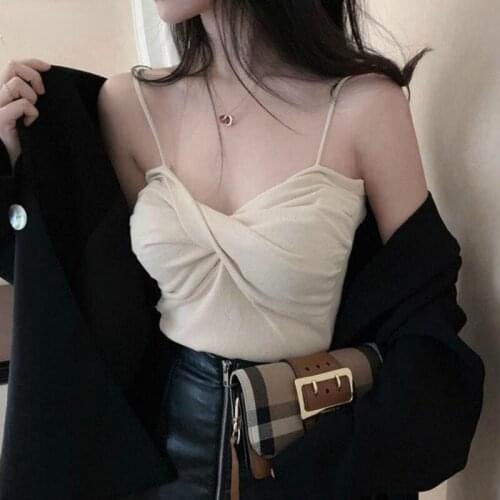 Women Solid Colorful Chic Leisure Tanks Tops Sexy Sleeveless Tees Womens Chic Basic All-match Stylish Slim Bodycon New