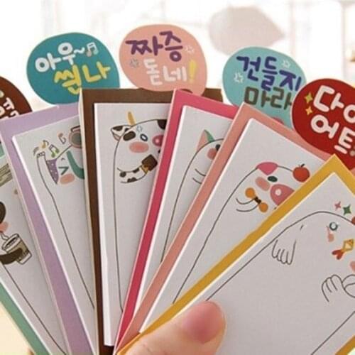 1pcs Cute Animal Memo Pad 5.2*13cm Kawaii Memo Notepad Sticky Notes Bookmark Paper Sticker For Kids Girls Boys Students Gift