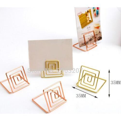 200pcs Place Card Holders Clips Wedding Cafes Table Photo Memo Number Name Holder Clip Anniversary Party Decor