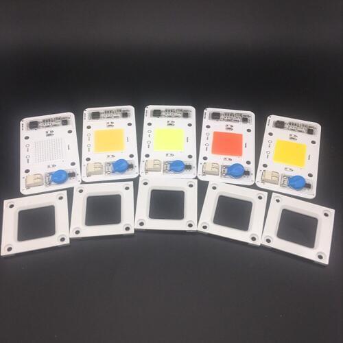 5PCS 50W 110V 220V COB High Power led chip built-in driver white LED, Full Spectrum LED Royal blue Warm white