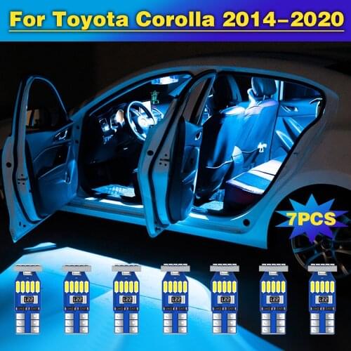7PCS Error Free Auto LED Bulb Car Interior Dome Reading Light Trunk Lamp For Toyota Corolla 2014 2015 2016 2017 2018 2019 2020