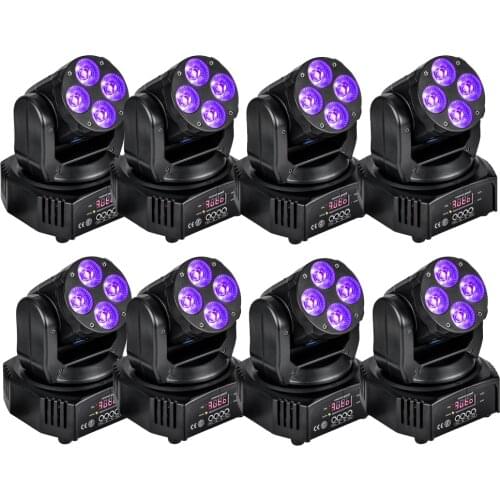 8 pieces/lot) Mini Led moving head light wash effect stage lighting for party mobile DJ club