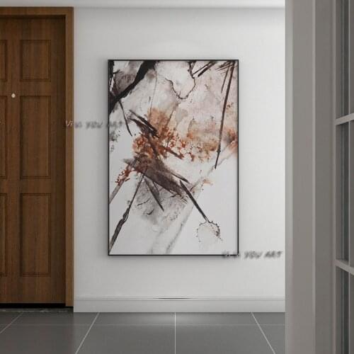 100% Handmade Oil Abstract Painting Modern Minimalist Bright Colorful Wall Art On Canvas For Living Room Office Decorations