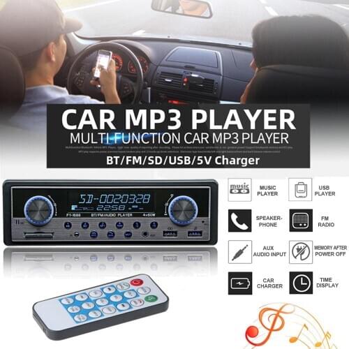 Car Radio MP3 Player Autoradio 1 Din Bluetooth 4.2 Aux Input Receiver Support USB TF Card High-quality Digital Stereo FM Radio