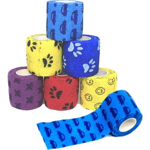 Outdoor Safety Tool 5CM X 4.5M Non-woven Elastic Bandage Knee Protector Therapy Waterproof Self Adhesive Wrap Tape For Pet Joint