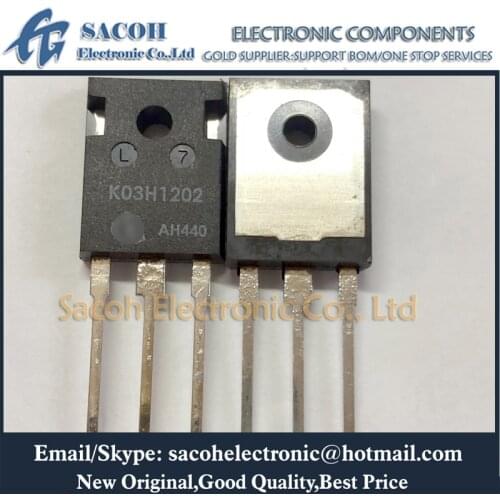 Free Shipping 10Pcs IKW03N120H2 IKP03N120H2 IKB03N120H2 K03H1202 TO-247 3A 1200V High Speed MOSFET Transistor