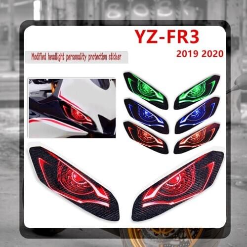For YAMAHA YZF R3 YZFR3 2019 2020 Motorcycle 3D Front Fairing Headlight Guard Sticker Head Light Protection