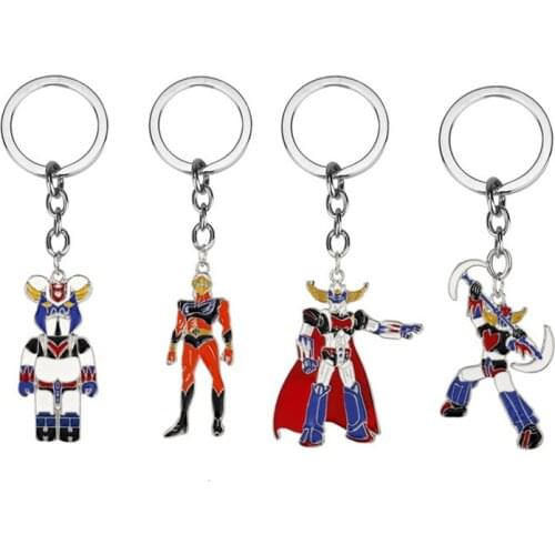 Dongsheng Mazinger Z Keyring UFO Robot Grendizer Metal Keychain Car Bag Key Chains Women Boy Gifts Jewelry Key Ring