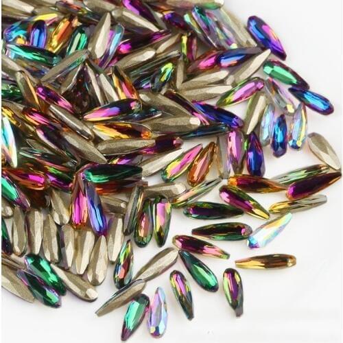 Eye Shape Waterdrop Special-Shaped 3*10 Crystal AB Flat Back Nail Rhinestone 3D Non HotFix Nail Art Decoration DIY Tool