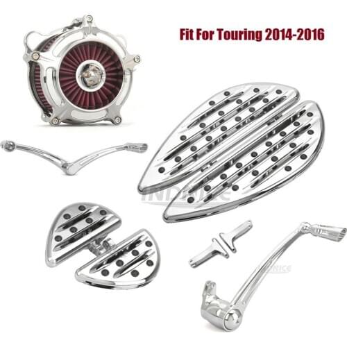 Chromed Floorboards Footpeg Shifter Lever Brake Arm Air Cleaner filter Fit For harley Touring FLHX FLHR Trike Freewheeler FLRT 2
