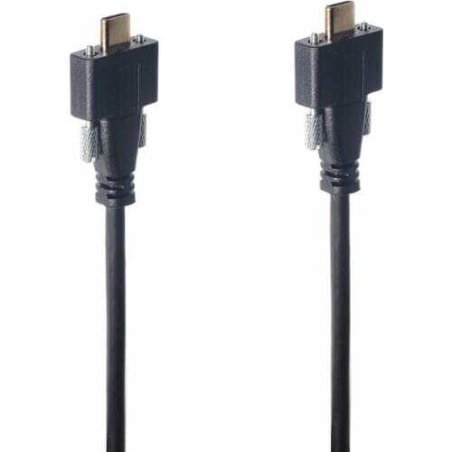 USB C Type-C Industrial Camera Cable, Gen2 10Gbps USB 3.1 Type C Male to Male Machine Vision camera Cable With Screw fixed Lock