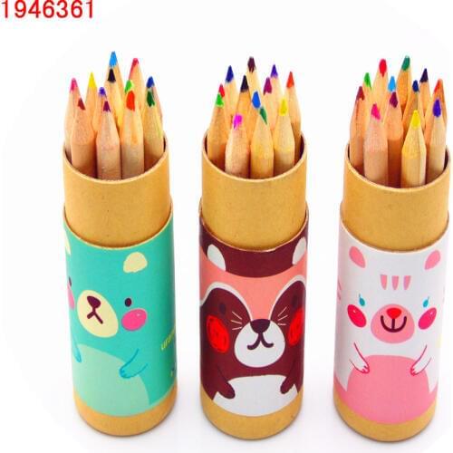 High quality 12pcs/Set sketch No paint Wooden Painting Colorful Pencils for child artist drawing Non-toxic pencils