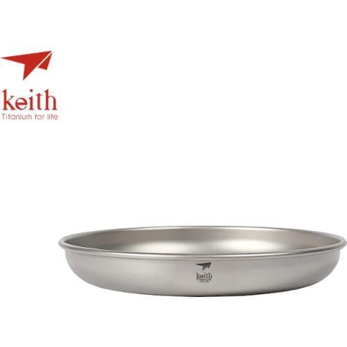 Keith Camping Titanium Dishes 150ml-450ml Saucer Outdoor Tableware Camping Plates Cutlery Ti5362/Ti5368