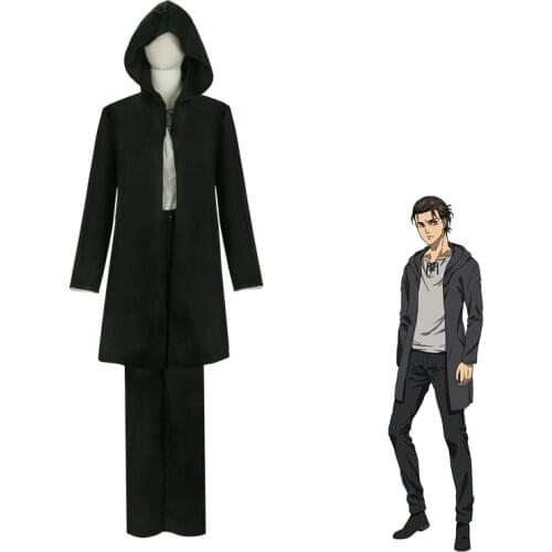 New Eren Jaeger Cosplay Costume Anime Attack On Titan Character Uniform