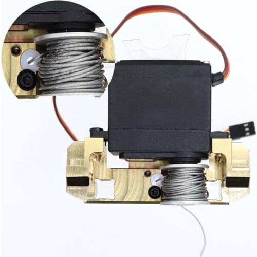 Rc 25t Servo Winch Drum Trailer Hook for 1/10 Rc Crawler Car Axial Upgrade Parts