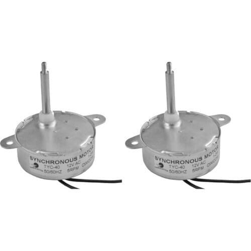 Buy 1 Get 1 Free 2PCS Synchronous Motor TYC-40 AC 12V Shaft 35mm CW/CCW 5RPM Electric Motor for Christmas Halloween decoration