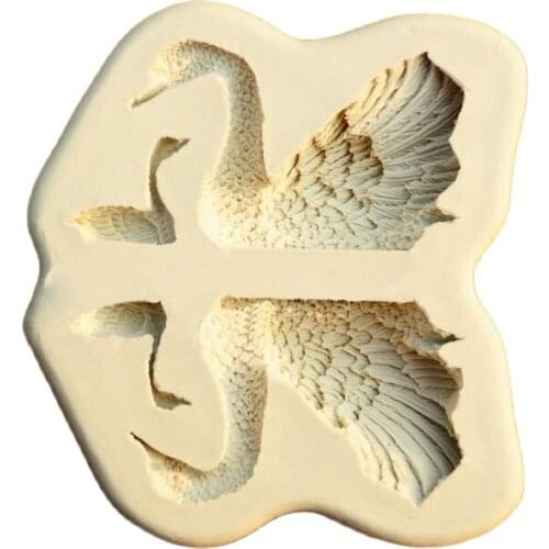 Swan Fondant Silicone Moulds 3D Textured Fondant Molds Cake Mold Mothers Day Gift Silicone Mould