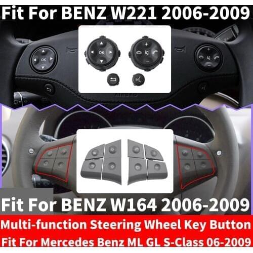 LHD RHD Car Multi-function Steering Wheel Left Right Button Phone Key Control For Benz W221 S-CLASS S280 S300 W164 ML GL W251 06