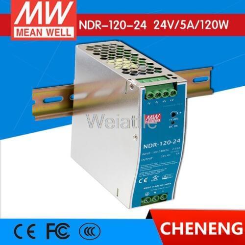 MEAN WELL original NDR-120-24 24V 5A meanwell NDR-120 24V 120W Single Output Industrial DIN Rail Power Supply