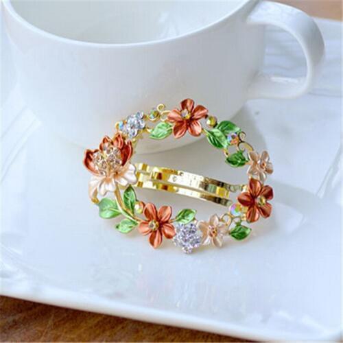 Fashion Gifts Enamel Lotus Flowers Barrettes For Women Hair Jewelry Crystal Butterfly Hair Clip Bride Wedding Hair Accessories